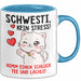 Schwester Tasse Geschenk Schwesti Kein Stress Schluck Tee Geschenkidee Blau Trendation