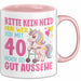40. Geburtstag Tasse Frauen Geschenk Bitte Nur Kein Neid Nur Weil Ich mit 40 Noch So Gut Aussehe Mama Oma Rosa Trendation