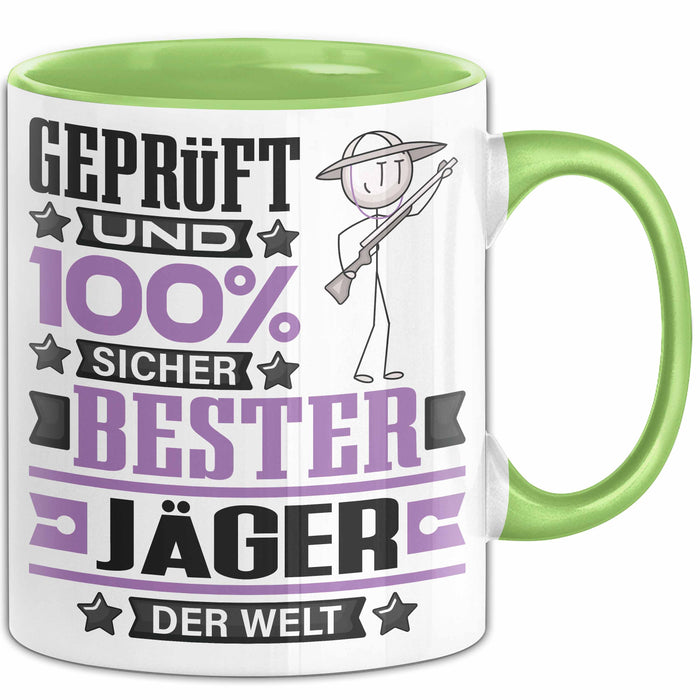 Jäger Geschenk Lustiger Spruch für Jäger Geschenkidee Bester Jäger Der Welt Grün Trendation