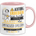 Synthesizer-Spielerin Tasse Geschenk Lustiger Spruch Bitte Erheben Sie Sich Seine Majestät Die Synthesizer-Spielerin Betritt Den Raum Rosa Trendation