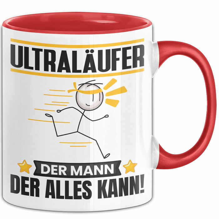 Ultraläufer Tasse Geschenk für Ultraläufer Der Mann Der Alles Kann Geschenkidee zum Geburtstag Rot Trendation