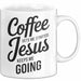 Jesus Christliche Geschenk Kaffee Jesus hält mich am Laufen Geschenkidee Lustig Weiß Trendation