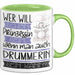Drummerin Tasse Geschenk Spruch Wer Will Schon Prinzessin Sein Wenn Man Auch Drummerin Sein Kann Grün Trendation
