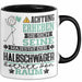 Halbschwäger Geschenk Tasse Lustiger Spruch Erheben Sie Sich Der Halbschwäger Betritt den Raum Schwarz Trendation