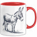 Eselbauer Esel Tier Tasse Geschenk Lustige Geschenkidee Spruch Rot Trendation