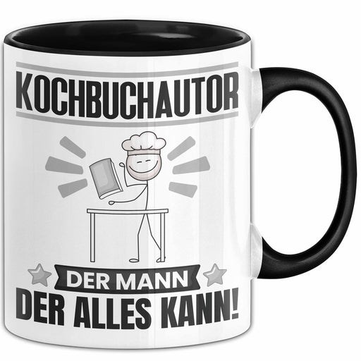 Kochbuchautor Tasse Geschenk für Kochbuchautor Der Mann Der Alles Kann Geschenkidee zum Geburtstag Schwarz Trendation