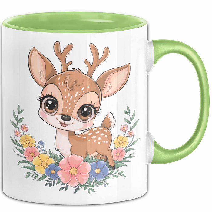 Hirsch Tier Tasse Geschenk Lustige Geschenkidee Spruch Grün Trendation