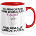 Flötist Geschenk Tasse Lustige Geschenkidee Geburtstag für Flötist Ich Bin Dieser Legendäre Flötist Von Dem Alle Geredet Haben Kaffee-Becher Rot Trendation