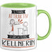 Kellnerin Tasse Geschenk Becher Stark Attraktiv Furchtlos Kellnerin Lustige Geschenkidee Grün Trendation