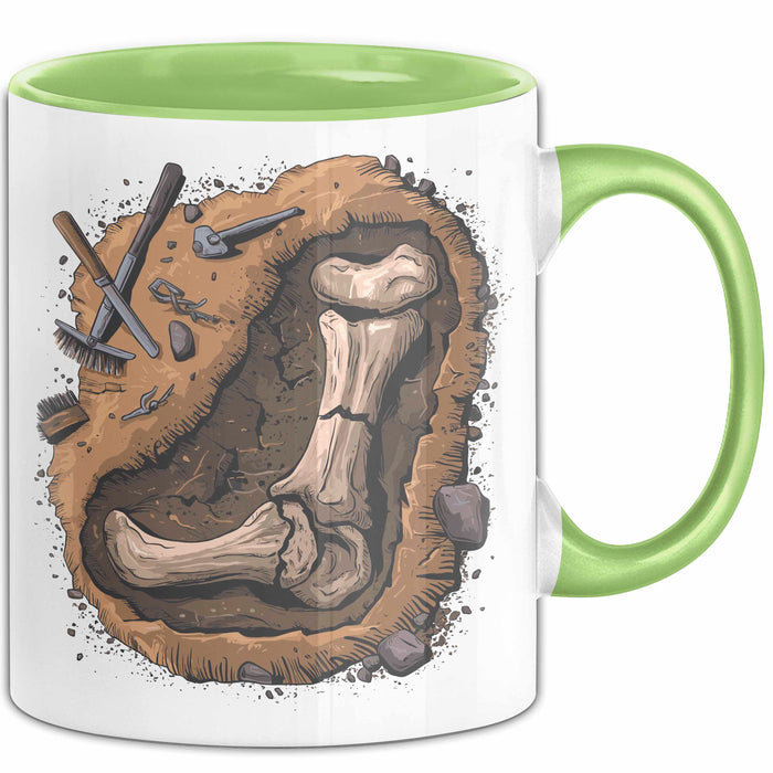 Archäologe Tasse Geschenkidee für Ruinen Entdecker Grün Trendation