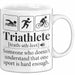 Triathlon Geschenk Tasse Iron Becher Mann Trathlet Geschenkidee Lustiger Spruch Weiß Trendation