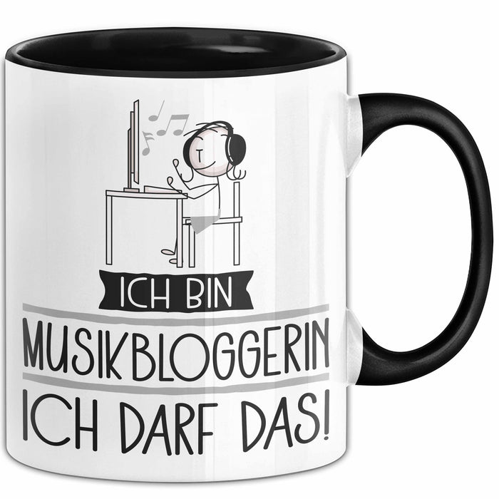 Geschenk für Musikbloggerin Tasse Lustige Geschenkidee Geburtstag Ich Bin Musikbloggerin Ich Darf Das Trendation