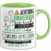 Curling-Spielerin Tasse Geschenk Lustiger Spruch Bitte Erheben Sie Sich Seine Majestät Die Curling-Spielerin Betritt Den Raum Grün Trendation