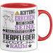 Tierpfleger Geschenk Tasse Lustiger Spruch Erheben Sie Sich Der Tierpfleger Betritt den Raum Rot Trendation