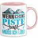 Ski Tasse Geschenk Grafik Wenn Die Piste Ruft Muss Ich Los Becher Rosa Trendation