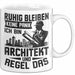 Architekt Tasse Geschenk Ruhig Bleiben Ich Bin Architekt Und Regel Das Geschenkidee Weiß Trendation
