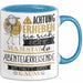 Abenteuerreisende Tasse Geschenk Lustiger Spruch Bitte Erheben Sie Sich Seine Majestät Die Abenteuerreisende Betritt Den Raum Blau Trendation