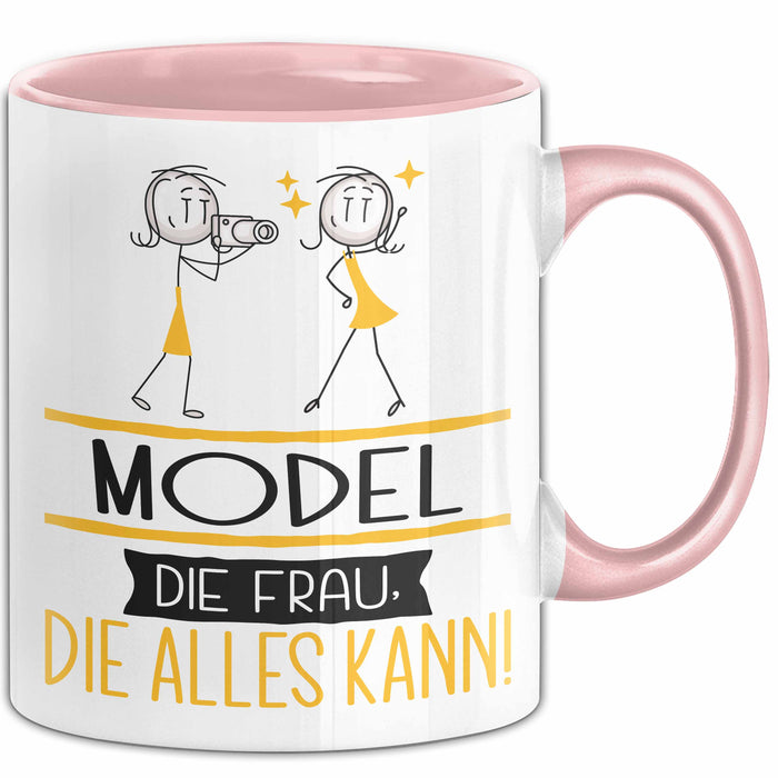 Model Geschenk Tasse Becher Die Frau Die Allen Kann Geschenkidee für eine Model Lustig Rosa Trendation