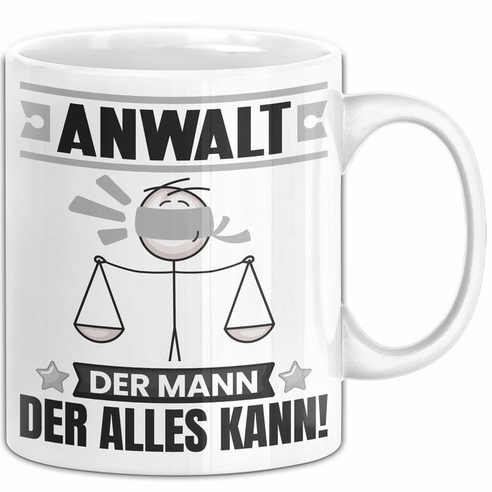 Anwalt Tasse Geschenk für Anwalt Der Mann Der Alles Kann Geschenkidee zum Geburtstag Weiß Trendation