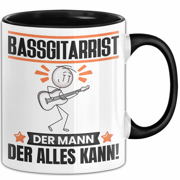 Bassgitarrist Tasse Geschenk für Bassgitarrist Der Mann Der Alles Kann Geschenkidee zum Geburtstag Schwarz Trendation