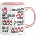Weihnachten Tasse Geschenk Glühwein Ein Glühwein Wichtel Swei Glühwein Wichtel Geschenkidee Lustiger Spruch Kaffee-Becher Rosa Trendation