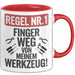 Handwerker Tasse Geschenk Finger Weg Von Meinen Werkzeugen Rot Trendation