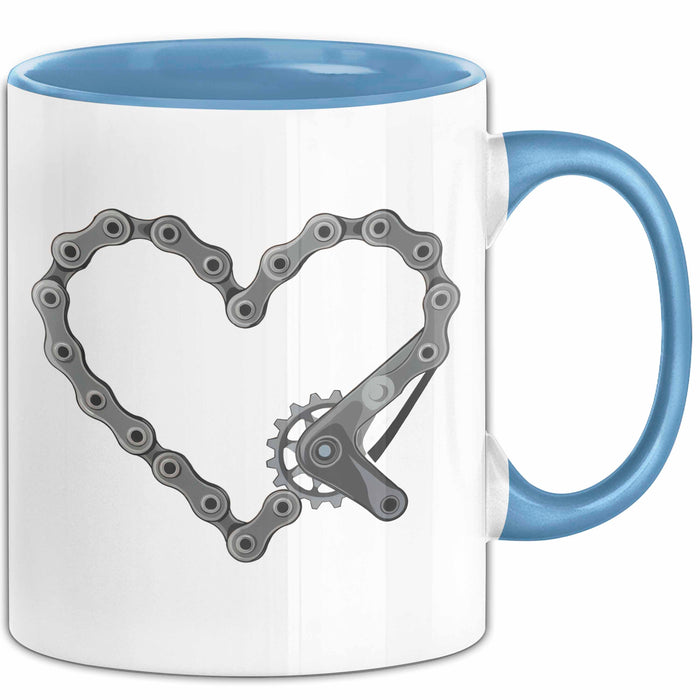 Radfahrer Tasse Geschenkidee für Fahrradfahrer Blau Trendation