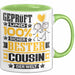 Cousin Geschenk Lustiger Spruch für Cousin Geschenkidee Bester Cousin Der Welt Grün Trendation