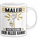 Maler Tasse Geschenk für Maler Der Mann Der Alles Kann Geschenkidee zum Geburtstag Weiß Trendation