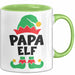 Papa Elf Tasse Geschenk Weihnachten Papa Geschenkidee Papaelfe Grün Trendation