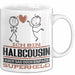 Halbcousin Geschenk Tasse Ich Bin Halbcousin Aber Sag Doch Einfach Superheld Lustige Geschenkdiee für Halbcousin Kaffee-Becher Weiß Trendation