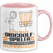 Discgolf-Spieler Geschenk Tasse Ich Bin Discgolf-Spieler Aber Sag Doch Einfach Superheld Lustige Geschenkdiee für Discgolf-Spieler Kaffee-Becher Rosa Trendation