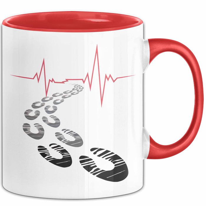 Läufer Tasse Geschenkidee für Marathonliebhaber Rot Trendation
