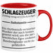 Schlagzeug-Spieler Geschenk Drummer Tasse Geschenkidee Spruch Schlagzeuger Definition Schlagzeuger Rot Trendation