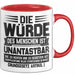 Jura Tasse Geschenk Die Würde Des Menschen Ist Unantastbar Geschenkidee Jurist Juristin Anwalt Becher Rot Trendation