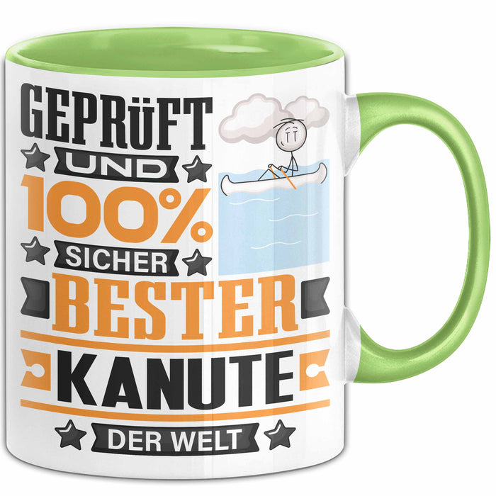 Kanute Geschenk Lustiger Spruch für Kanute Geschenkidee Bester Kanute Der Welt Grün Trendation