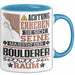 Boulderer Geschenk Tasse Lustiger Spruch Erheben Sie Sich Der Boulderer Betritt den Raum Blau Trendation