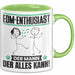 EDM-Enthusiast Tasse Geschenk für EDM-Enthusiast Der Mann Der Alles Kann Geschenkidee zum Geburtstag Grün Trendation