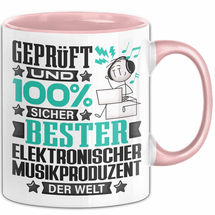 ElektronischerMusikproduzent Geschenk Lustiger Spruch für ElektronischerMusikproduzent Geschenkidee Bester ElektronischerMusikproduzent Der Welt Rosa Trendation