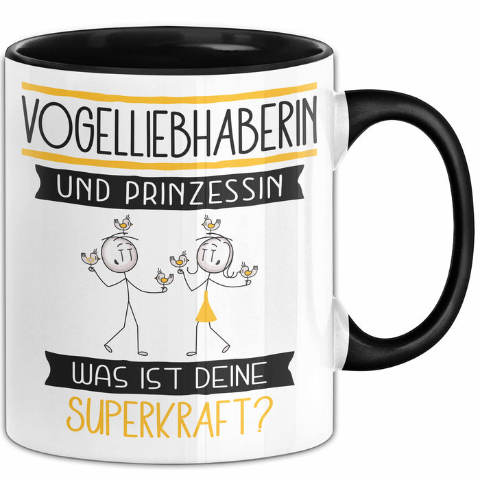 Vogelliebhaberin Und Prinzessin Tasse Geschenk Für Eine Vogelliebhaberin Geburtstag Was Ist Deine Superkraft Trendation