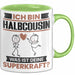 Halbcousin Tasse Geschenk für Halbcousin Geburtstag Lustiger Spruch Kaffee-Becher Was Ist Deine Superkraft Grün Trendation