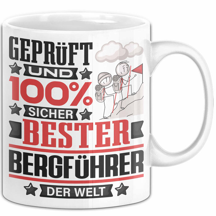 Bergführer Geschenk Lustiger Spruch für Bergführer Geschenkidee Bester Bergführer Der Welt Weiß Trendation