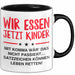 Deutschlehrer Unterricht Tasse Geschenk Lustige Geschenkidee Spruch Wir Essen Ü Jetzt Kinder Trendation