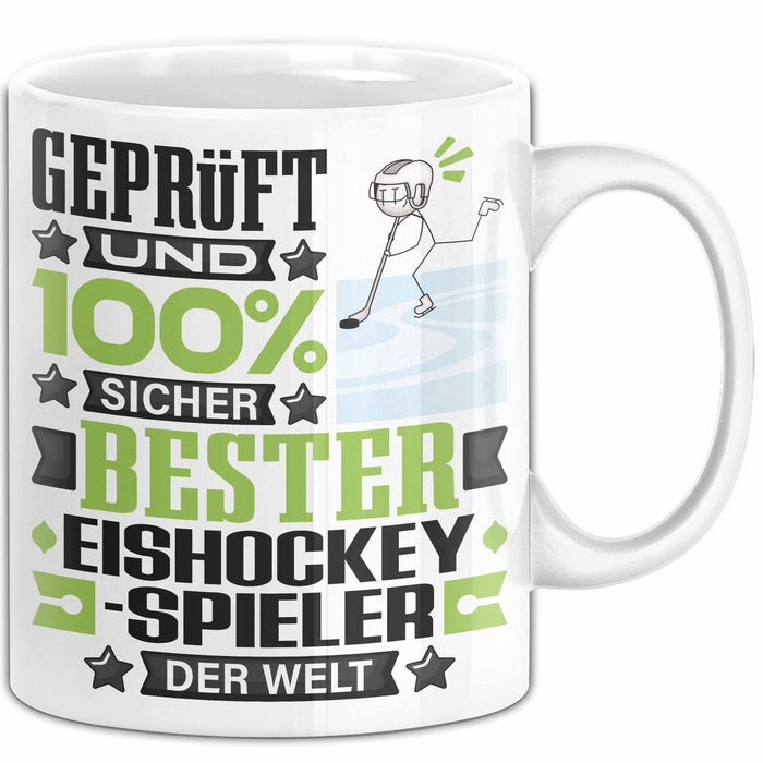 Eishockeyspieler Geschenk Lustiger Spruch für Eishockeyspieler Geschenkidee Bester Eishockeyspieler Der Welt Weiß Trendation
