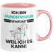 Hundefriseur Geschenk Tasse Lustiger Spruch Ich Bin Hundefriseur Warum Weil Ich Es Kann Geschenkidee Bester Hundefriseur Geburtstag Kaffee-Becher Rosa Trendation