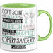 Opernsängerin Geschenk Becher Tasse Gott Schuf Alle Menschen Gleich Nur Die Besten Durfeten Opernsängerin Werden Geschenkidee Lustig Grün Trendation