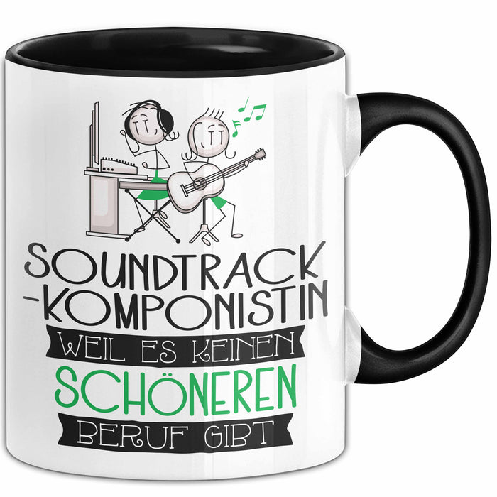 Soundtrack-Komponistin Weil Es Keinen Schöneren Beruf Gibt Tasse Geschenk für Eine Soundtrack-Komponistin Lustig Trendation