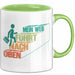 Office Arbeitskollege Tasse Geschenk Lustige Geschenkidee Spruch Mein Weg Führt Nach Oben Grün Trendation