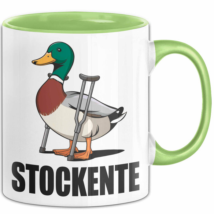Stockente Tasse Geschenk Lustige Geschenkidee Spruch Stockente Grün Trendation