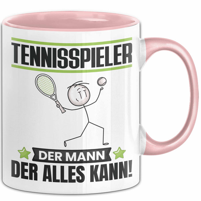 Tennisspieler Tasse Geschenk für Tennisspieler Der Mann Der Alles Kann Geschenkidee zum Geburtstag Rosa Trendation